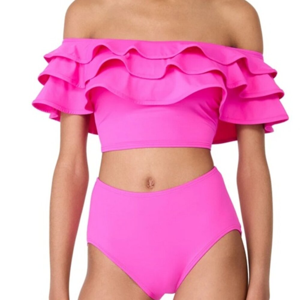 NWT Kate Spade New YorkRuffle Bikini Set 2 Pieces Vivid Snpd,